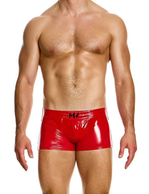 MODUS VIVENDI Viral Vinyl Boxer Fashion Glossy Red 08021 - SexyMenUnderwear.com