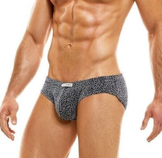 Modus Vivendi Wide Briefs King Cheetah Jaquard Knitted Brief Silver 13112 26 - SexyMenUnderwear.com