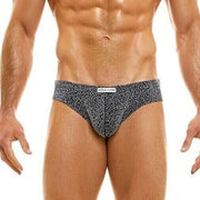 Modus Vivendi Wide Briefs King Cheetah Jaquard Knitted Brief Silver 13112 26 - SexyMenUnderwear.com