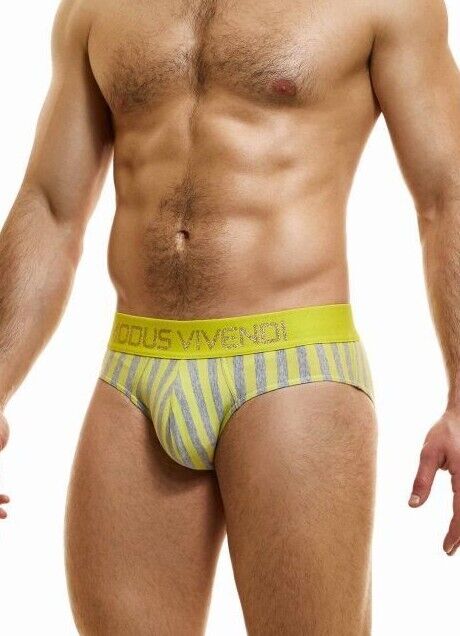 Modus Vivendi X-Retro Briefs Exclusive Eco-friendly Cotton Total-Yellow 24220 - SexyMenUnderwear.com