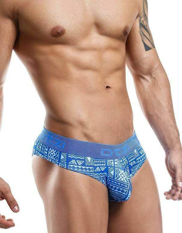 XL OTZI Brief Bikini Brazilian Cut Slip Aztec Blue OTI015 MX2