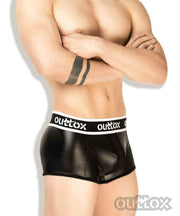 Outtox By Maskulo -Boxer W/Open Back Rear White TR140-90 7 - SexyMenUnderwear.com
