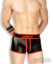 Outtox By Maskulo Open Back-Rear Boxer Trunks Red TR140-10 7 - SexyMenUnderwear.com