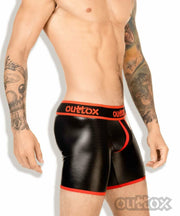 Outtox By Maskulo Short Wrapped Rear Cycling Fetish Shorts Red SH143-10 9 - SexyMenUnderwear.com