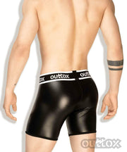Outtox By Maskulo Shorts Cycling Fetish Short Leather-Look Black SH142-90 8 - SexyMenUnderwear.com