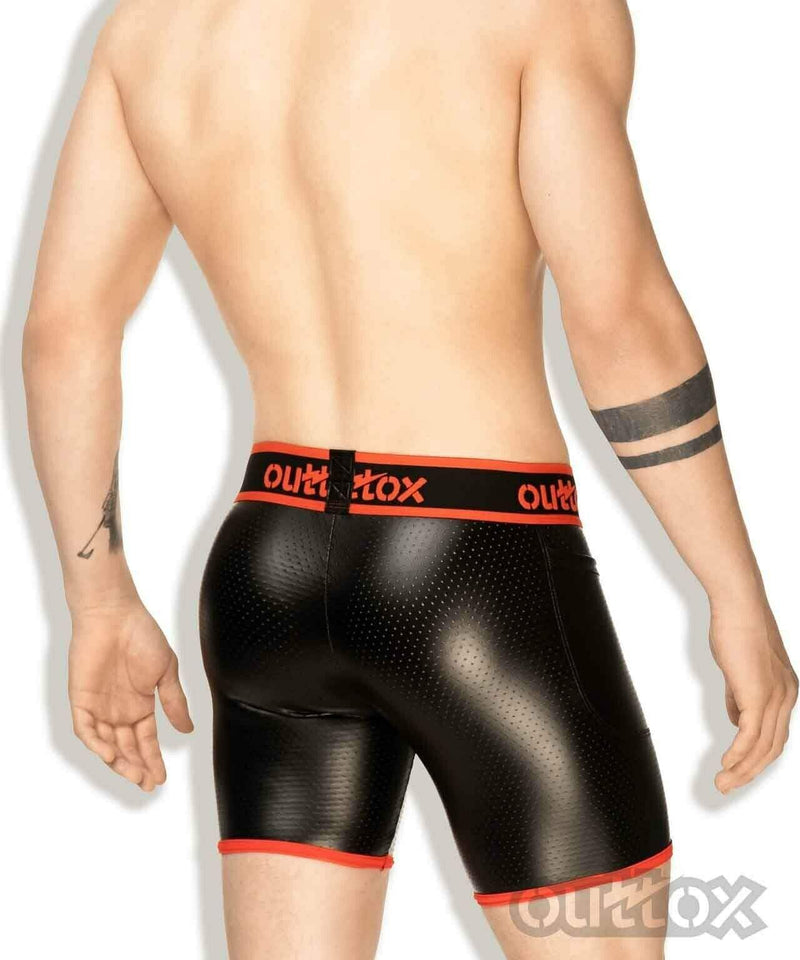 Outtox By Maskulo Shorts Regular Rear Cycling Fetish Short Red SH142-10 8 - SexyMenUnderwear.com