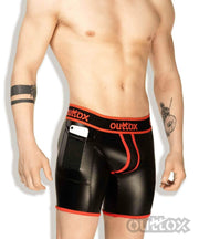 Outtox By Maskulo Shorts Regular Rear Cycling Fetish Short Red SH142-10 8 - SexyMenUnderwear.com