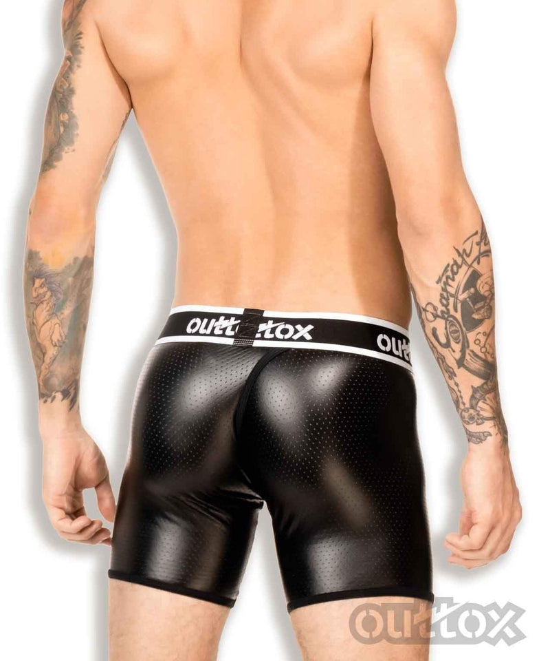 Outtox By Maskulo Shorts Wrapped Rear Cycling Fetish Short White SH143-90 9 - SexyMenUnderwear.com