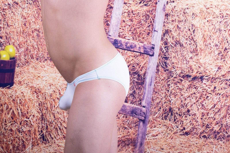 PetitQ Underwear French Design Small Mens Briefs White 180608 MX2 - SexyMenUnderwear.com