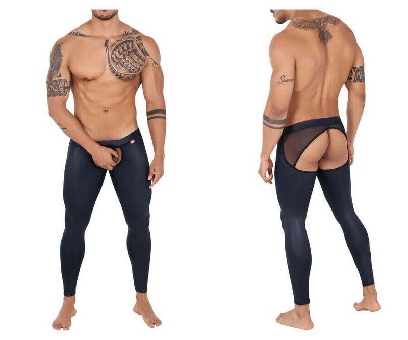 PIKANTE Dirty Pant Athletic Snuggy Fit Open Pouch & Butt Black Pants 0834 5 - SexyMenUnderwear.com