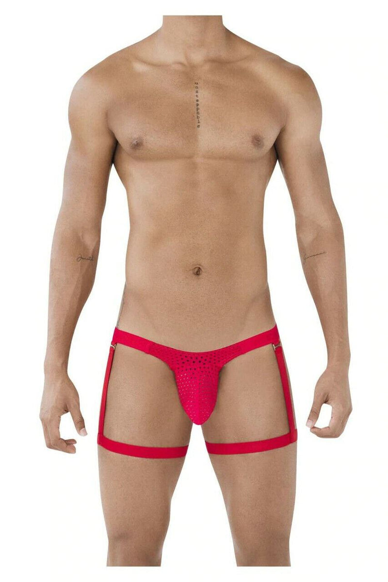 PIKANTE Seductive Briefs With Extra Straps Silky Stretchy Red Brief 04995 2 - SexyMenUnderwear.com