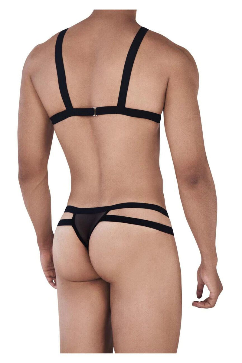 PIKANTE Set Kit ARNESS Combo Elastic Harness & Thongs Personality Black 0331 5 - SexyMenUnderwear.com