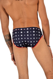 PIKANTE Star Briefs Low-Rise Stretch Cotton Ergonomic Fit Dark Blue 0826 3 - SexyMenUnderwear.com
