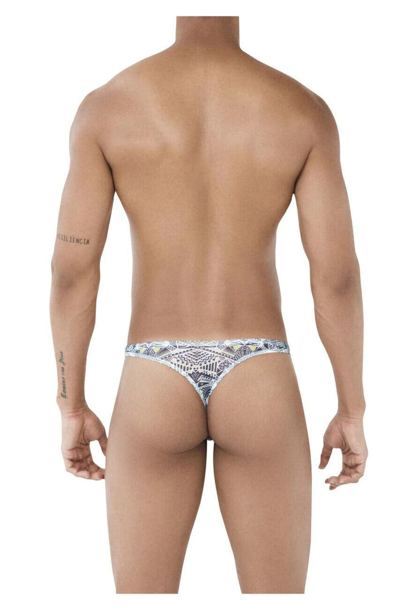 PIKANTE Tribal Thong Contour Pouch Smooth Stretchy Microfiber Thongs 0502 4 - SexyMenUnderwear.com