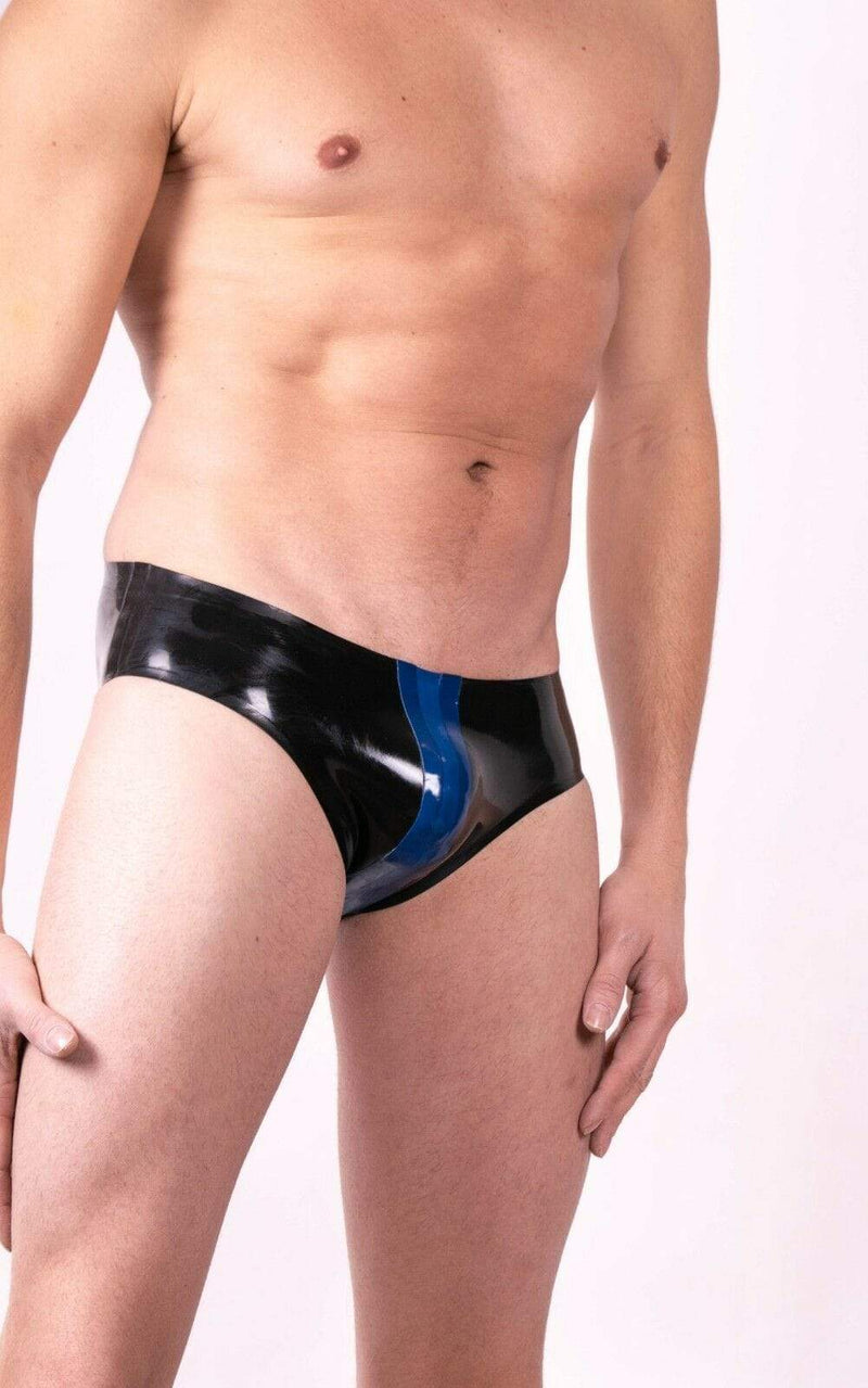 Polymorphe Latex Brief Rubber Slip Underwear Natural Blue Royal UN-015E 2 - SexyMenUnderwear.com