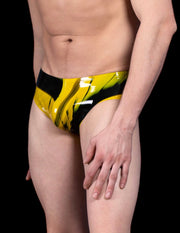 Polymorphe Rubber Brief Underwear Pure Latex Briefs Fetish Yellow UN-015AM 4 - SexyMenUnderwear.com