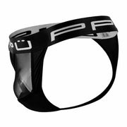 PPU Men's Thong See Through Fabric Transparent Black 1803 MX3 - SexyMenUnderwear.com