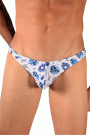 (PRE-BOOK) SMU Skulls Swim Tanning Thong White P01004-C