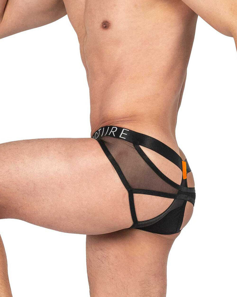 PRIVATE STRUCTURE Alpha Low Harness Mini - Briefs Shades Of Shiny Black 4416 1084