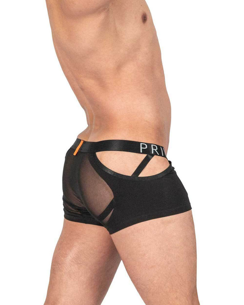 PRIVATE STRUCTURE Alpha Low Waist Mesh Built-In Jockstrap Black 4420 - SexyMenUnderwear.com