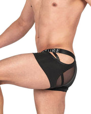 PRIVATE STRUCTURE Alpha Low Waist Mesh Built-In Jockstrap Black 4420 - SexyMenUnderwear.com