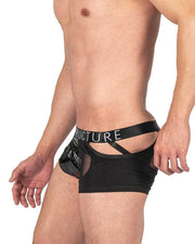 PRIVATE STRUCTURE Alpha Low Waist Mesh Built-In Jockstrap Black 4420 - SexyMenUnderwear.com