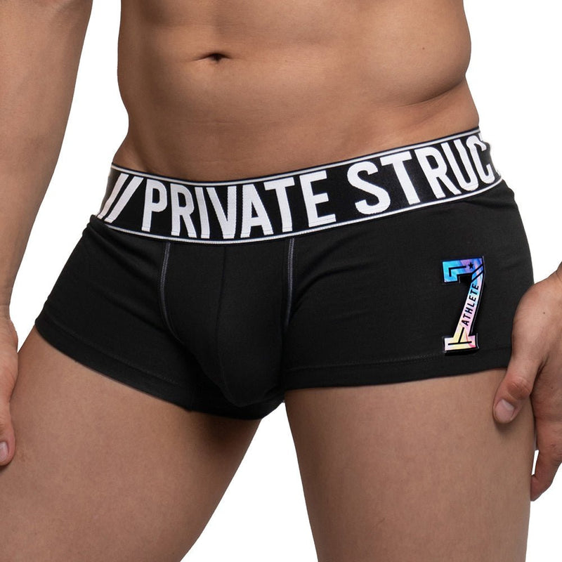Private Structure Athlete Trunk Boxer Black 4196 63A - SexyMenUnderwear.com