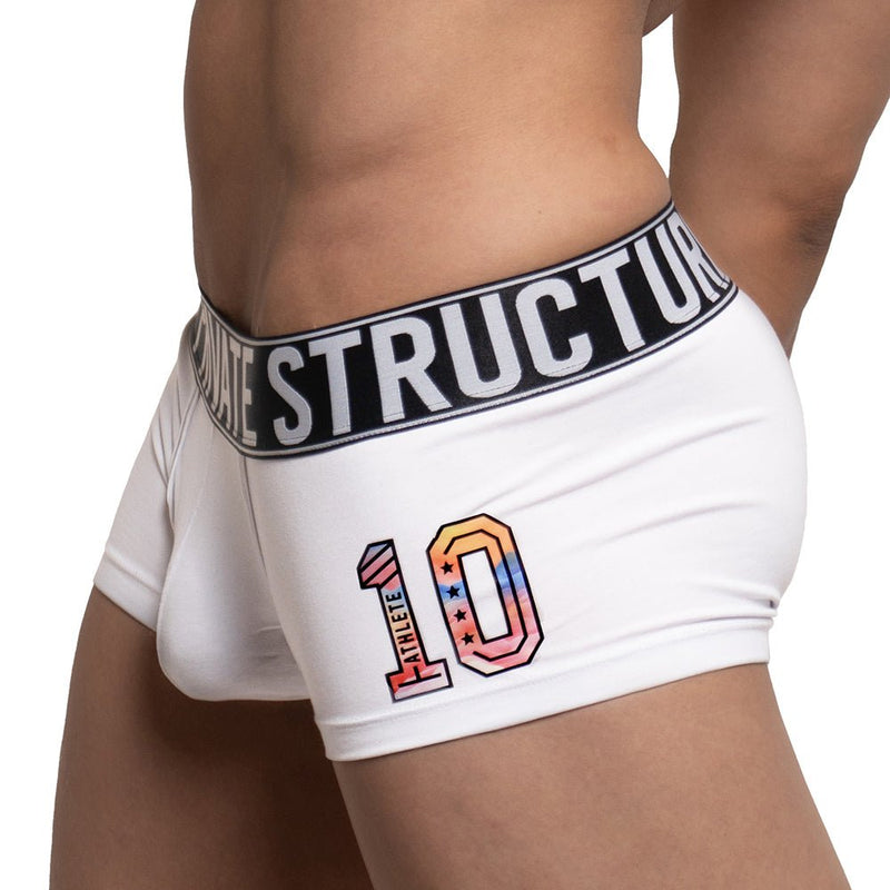 Private Structure Athlete Trunk Boxer White 4196 63A - SexyMenUnderwear.com