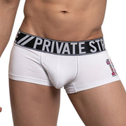 Private Structure Athlete Trunk Boxer White 4196 63A - SexyMenUnderwear.com