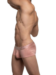 PRIVATE STRUCTURE Bamboo Boxer Sports Trunks Platinum Seamed Pouch Peach 4073 36 - SexyMenUnderwear.com