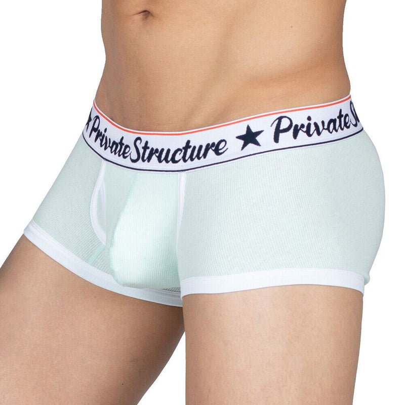Private Structure Classic Bamboo Boxer Trunks With Body-Defining Dew White 4070