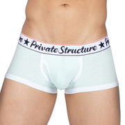 Private Structure Classic Bamboo Boxer Trunks With Body-Defining Dew White 4070