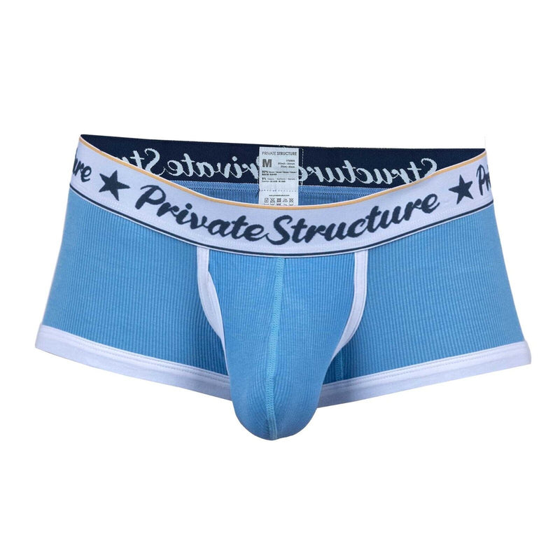 PRIVATE STRUCTURE Classic Boxer Mid - Waist Trunk Scrub - Jay Blue 4530 1018