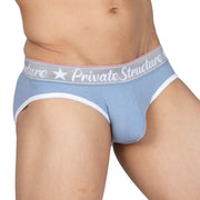 Private Structure Classic Briefs Mid-Waist Brief Total Baby Blue 3275