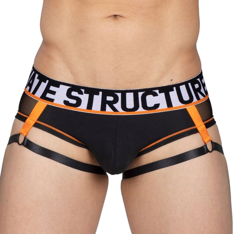 PRIVATE STRUCTURE Cotton Harness Mini Brief Momentum Orange 4357