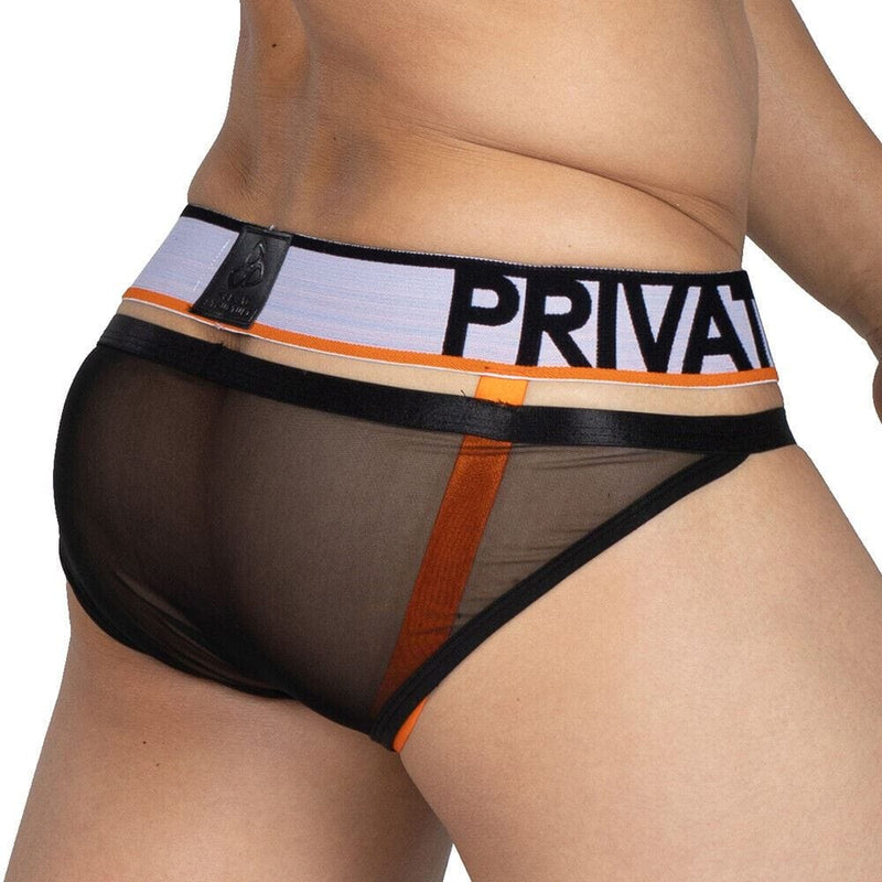 PRIVATE STRUCTURE Doubled Cotton-Brief Momentum Orange/Black 4237