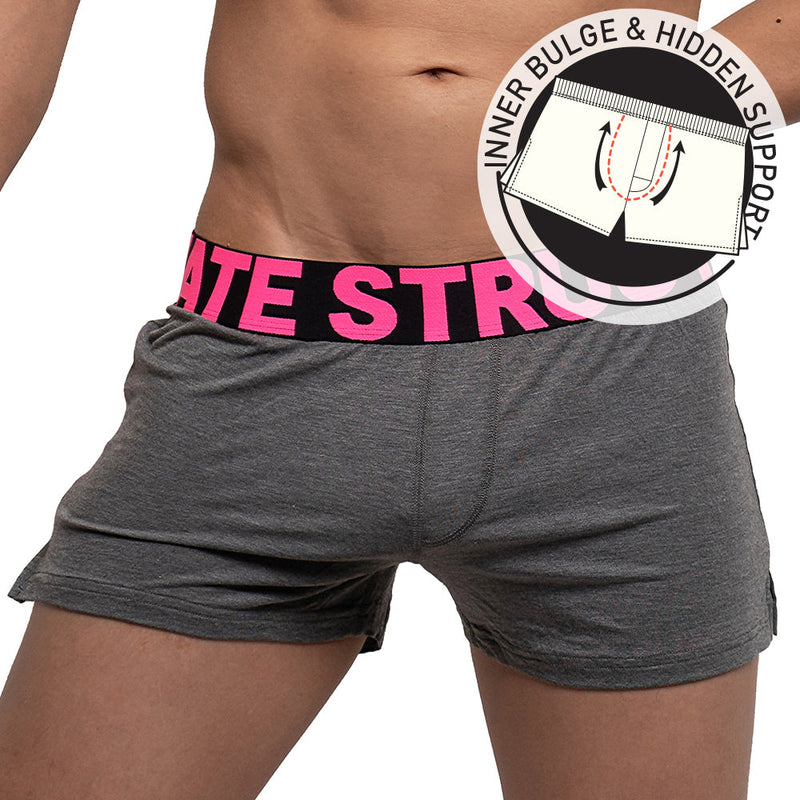 Private Structure Modality Lounge Shorts Inner Bulge dk melange pink 4183 92