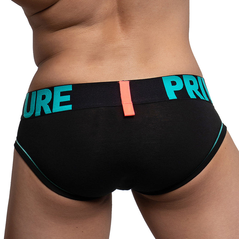 Private Structure Modality Mini Briefs Micro Modal Black/Turquoise 63