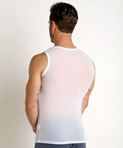 Private Structure Muscle Shirt Desire Intima Sheer Mesh Tank Top White 3453 97