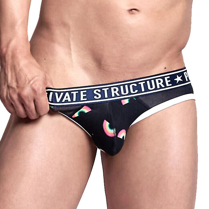 Private Structure Pride Mini Briefs Rainbow Black Brief 4187