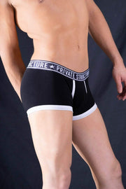 Private Structure Private Structure Boxer Trunk Gay Pride Cotton Underwear Black 4020 46