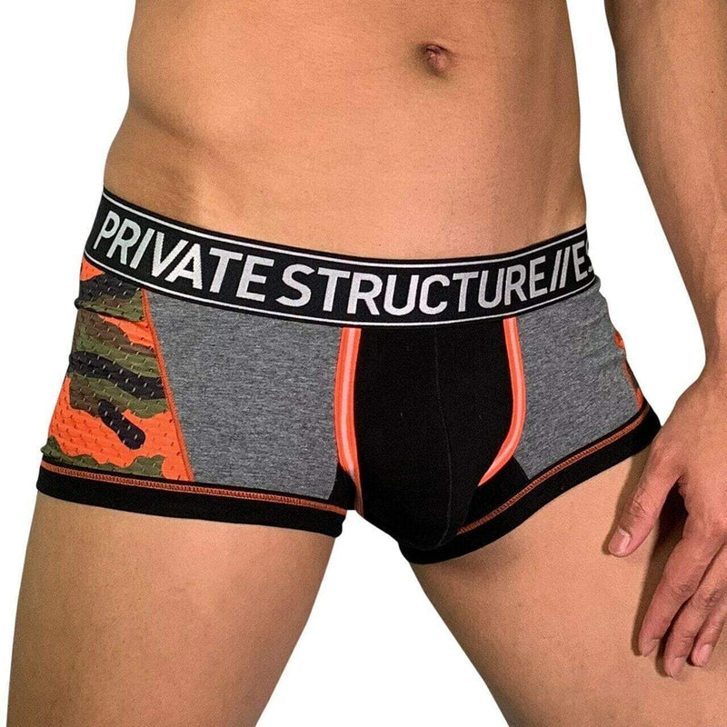 Private Structure M Private Structure Boxer Trunk SOHO Military Long Boxer Camo Orange 4021 50