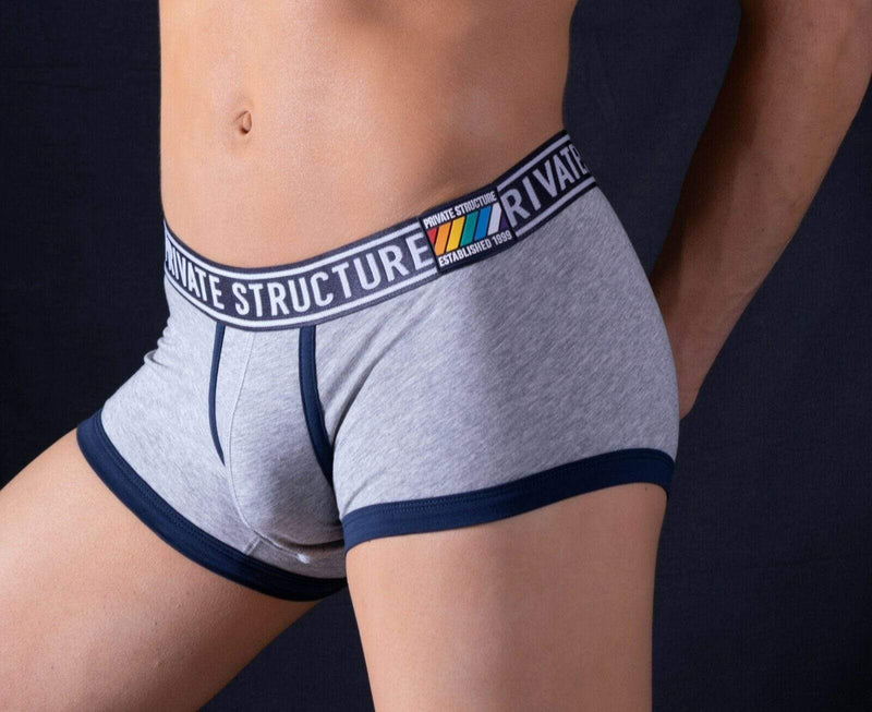 Private Structure Private Structure Boxers Trunks PRIDE Gay Low Rise Underwear Grey 4020 45