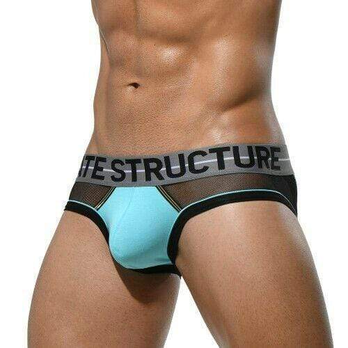 Private Structure Brief Momentum-Orange Mini Briefs Black 3857 42 - SexyMenUnderwear.com