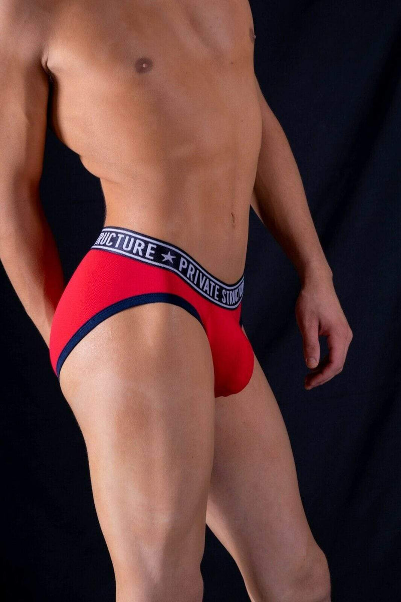Private Structure Private Structure Briefs Pride Mini Slip Low Rise Underwear Red 4019 47