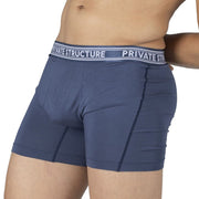 PRIVATE STRUCTURE Viscose Bamboo Long Boxer Brief Mid Waist Citadel Blue 4380