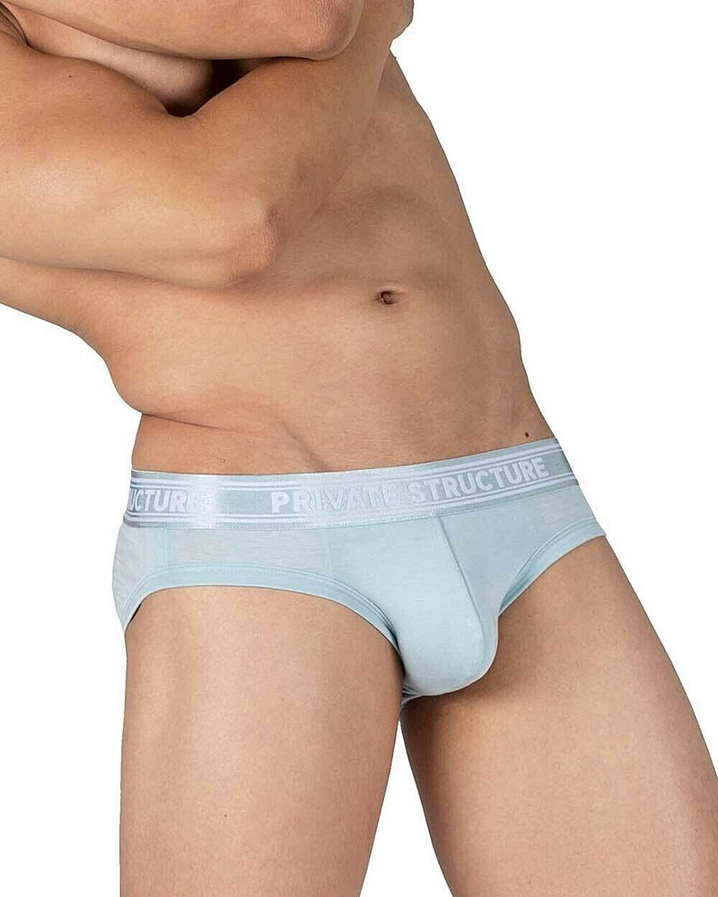 PRIVATE STRUCTURE Viscose Bamboo Mini Briefs Mid - Waist Frost Blue 4378 59A2