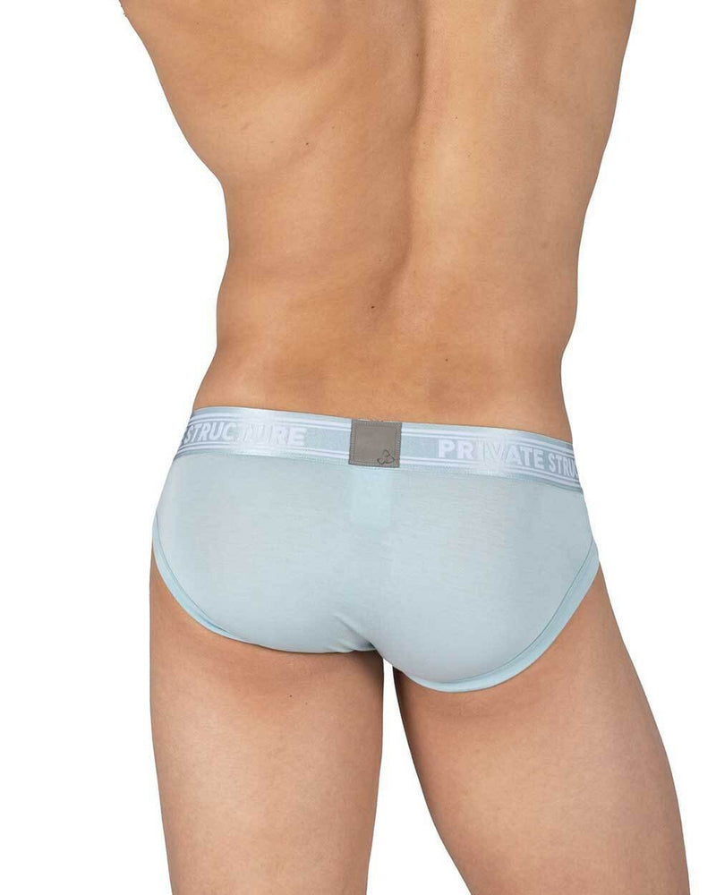 PRIVATE STRUCTURE Viscose Bamboo Mini Briefs Mid - Waist Frost Blue 4378 59A4