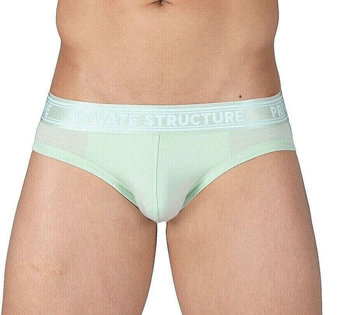 PRIVATE STRUCTURE Viscose Bamboo Mini Briefs Mid - Waist Seacrest Green 4378 59A1