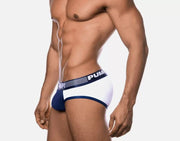 PUMP! Briefs Ribbed Body Micro-Mesh Cup Cotton Brief 12042 Navy P34